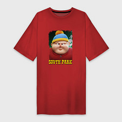 Футболка женская-платье Eric Cartman 3D South Park, цвет: красный