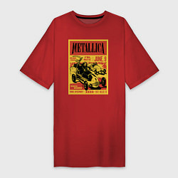 Футболка женская-платье Metallica - Iowa speedway playbill, цвет: красный