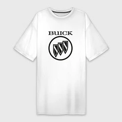 Женская футболка-платье Buick Black and White Logo