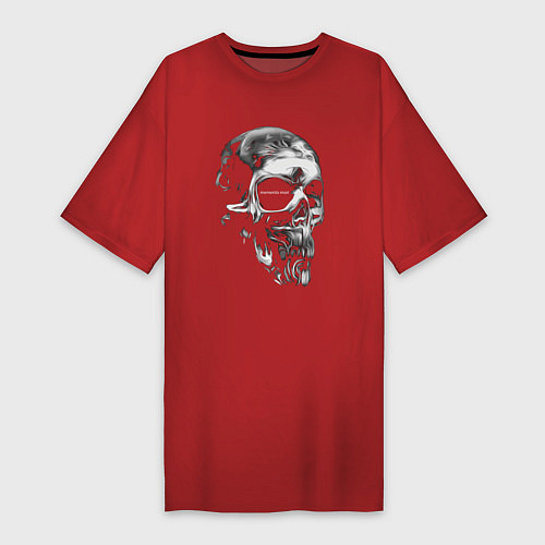 Женская футболка-платье Memento mori! / Красный – фото 1
