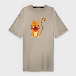 Женская футболка-платье Голодный тигр