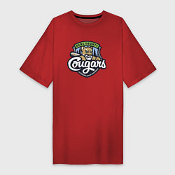 Футболка женская-платье Kane County Cougars - baseball team, цвет: красный
