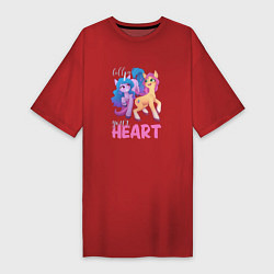 Футболка женская-платье My Little Pony Follow your heart, цвет: красный