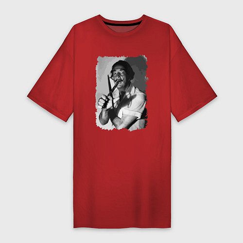 Женская футболка-платье Dali & scissors / Красный – фото 1