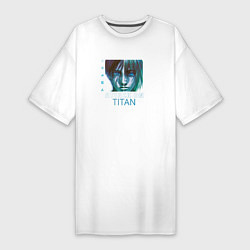 Женская футболка-платье Атака на титанов Армин Арлет и Эрен Йегер