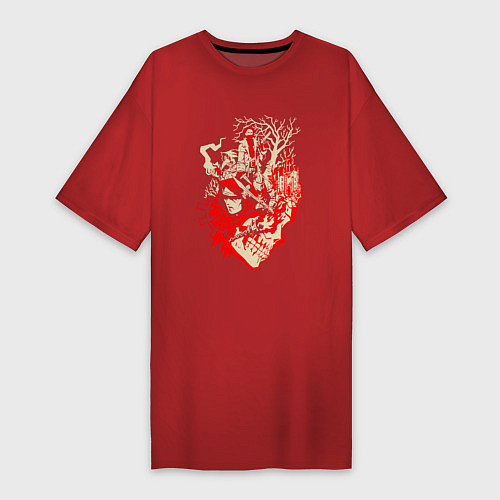 Женская футболка-платье DARKEST DUNGEON ART GAME / Красный – фото 1