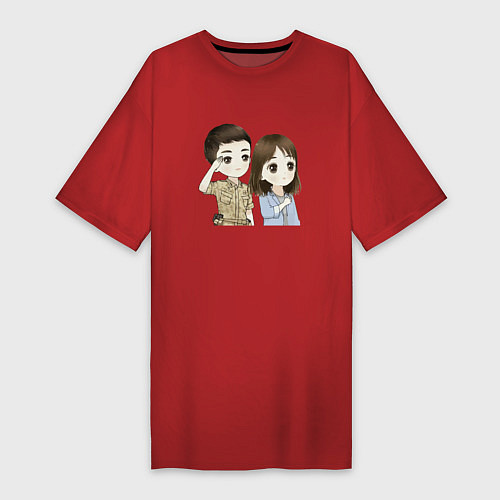Женская футболка-платье Сон Чжун Ки 01 / Красный – фото 1