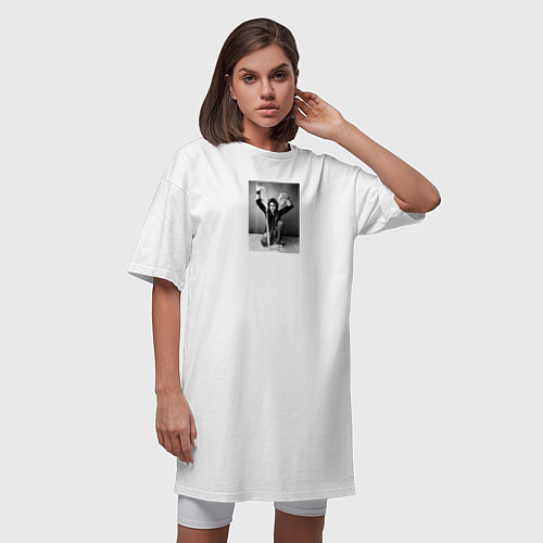 Женская футболка-платье Хит Леджер / Белый – фото 3