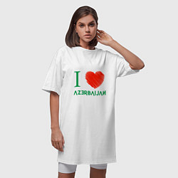Футболка женская-платье Love Azerbaijan, цвет: белый — фото 2