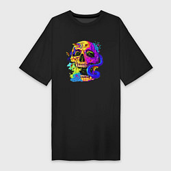 Женская футболка-платье Art skull!