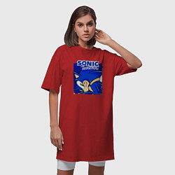 Футболка женская-платье Sonic Adventure Sonic, цвет: красный — фото 2