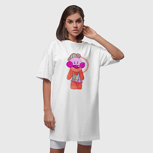 Женская футболка-платье БлаБлафанфан / Белый – фото 3