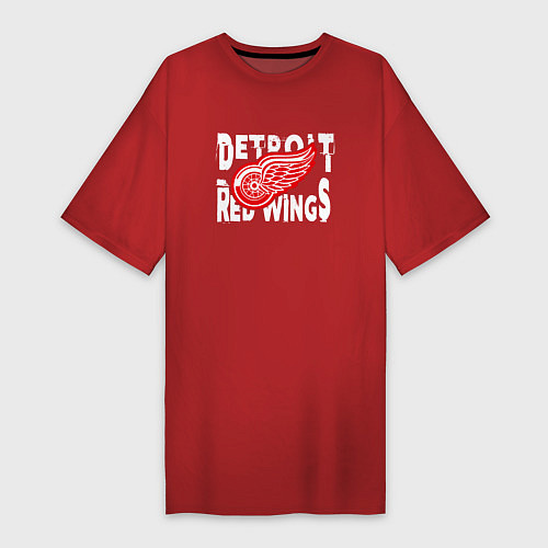 Женская футболка-платье Детройт Ред Уингз Detroit Red Wings / Красный – фото 1