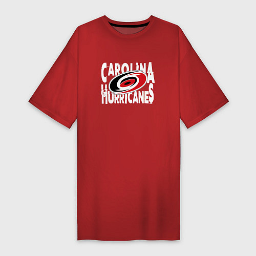Женская футболка-платье Каролина Харрикейнз, Carolina Hurricanes / Красный – фото 1