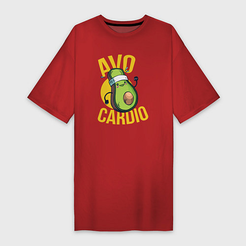 Женская футболка-платье AVO CARDIO / Красный – фото 1