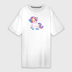 Женская футболка-платье Единорог unicorn