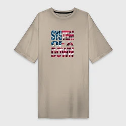 Женская футболка-платье System of a Down Флаг США