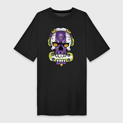 Женская футболка-платье Cool art skull