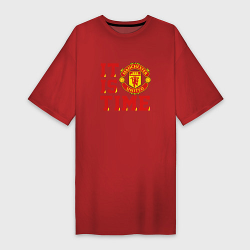 Женская футболка-платье It is Manchester United Time Манчестер Юнайтед / Красный – фото 1
