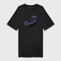 Футболка женская-платье Ford Racing team Motorsport, цвет: черный