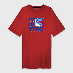 Женская футболка-платье It is New York Rangers Time Нью Йорк Рейнджерс