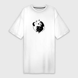 Женская футболка-платье Yin Yang Black And White Cats