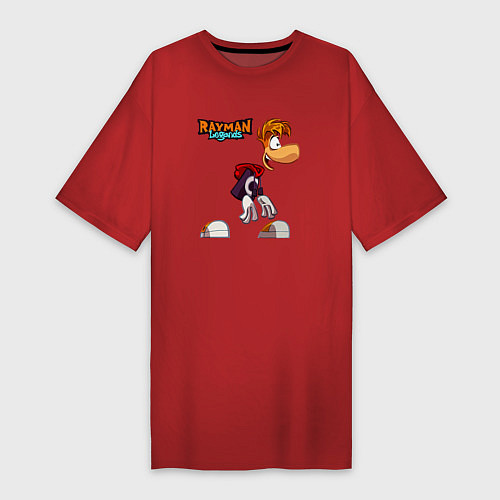 Женская футболка-платье Rayman вид сбоку / Красный – фото 1