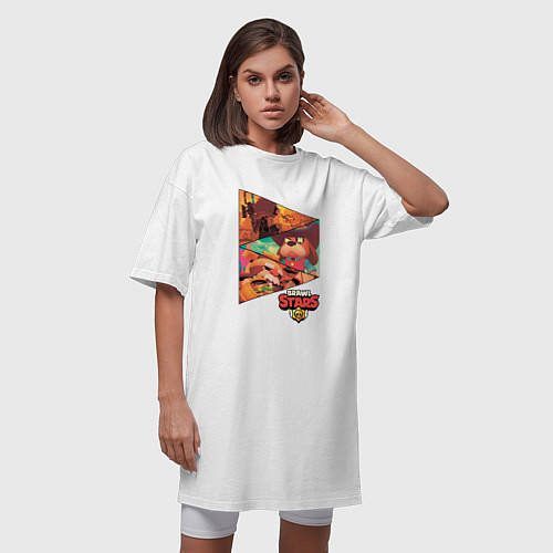 Женская футболка-платье Белль, Генерал Гавс, Гэйл / Белый – фото 3