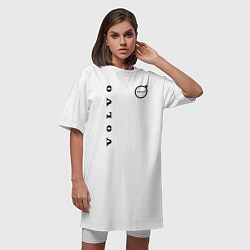 Футболка женская-платье Значки VOLVO, цвет: белый — фото 2