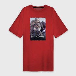 Футболка женская-платье Страж BDO, цвет: красный