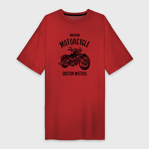 Женская футболка-платье American Motorcycle / Красный – фото 1