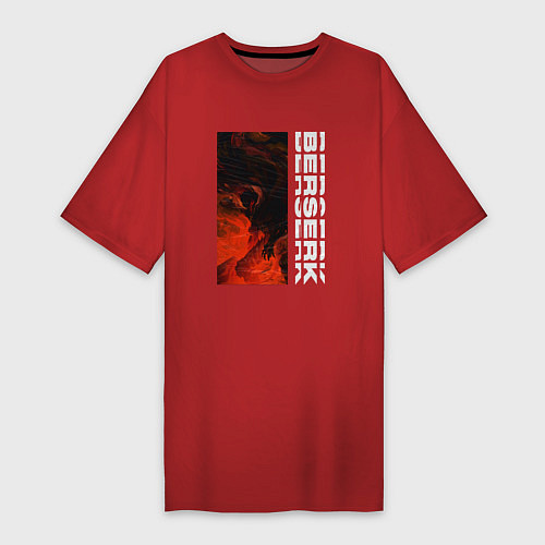 Женская футболка-платье Броня Берсерка арт / Красный – фото 1