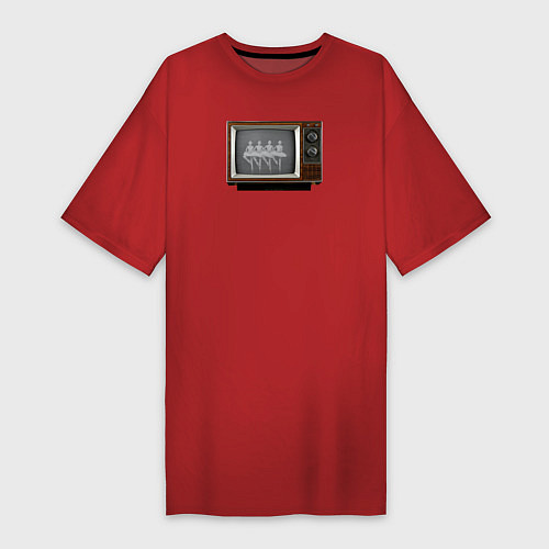 Женская футболка-платье Лебединое по ТВ / Красный – фото 1