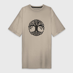 Женская футболка-платье Кельтское дерево жизни