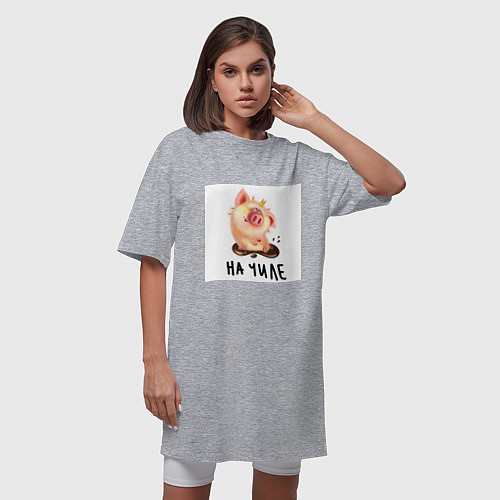 Женская футболка-платье На чиле / Меланж – фото 3