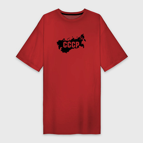 Женская футболка-платье CCCРграницы / Красный – фото 1