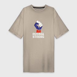 Женская футболка-платье Russia Strong