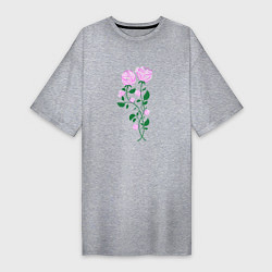 Женская футболка-платье Влюблённые розы