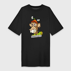 Женская футболка-платье Punk not dead - monkey