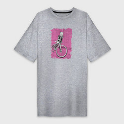 Женская футболка-платье Байк Панк Лисичка