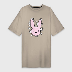 Женская футболка-платье Bad Bunny Floral Bunny