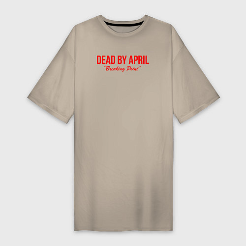 Женская футболка-платье Dead by april metal, / Миндальный – фото 1