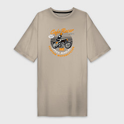 Женская футболка-платье Мотоциклист мото