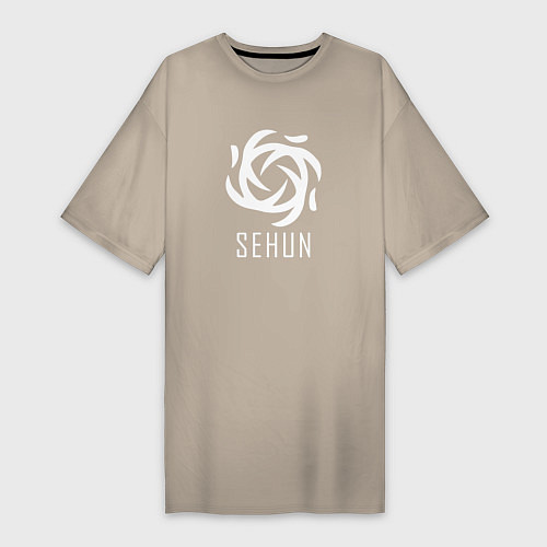 Женская футболка-платье Exo SEHUN / Миндальный – фото 1