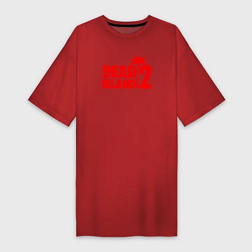 Женская футболка-платье Dead island 2 / Красный – фото 1
