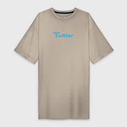 Женская футболка-платье Твиттер и Тесла Илон Маск купил Твиттер