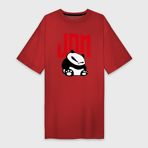 Женская футболка-платье JDM Panda Japan Симпатяга / Красный – фото 1