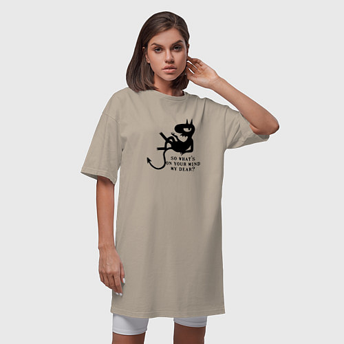 Женская футболка-платье Disenchantment matt groening / Миндальный – фото 3