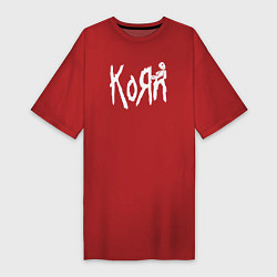 Футболка женская-платье KoЯn rock, цвет: красный