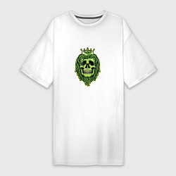 Женская футболка-платье Green Skull